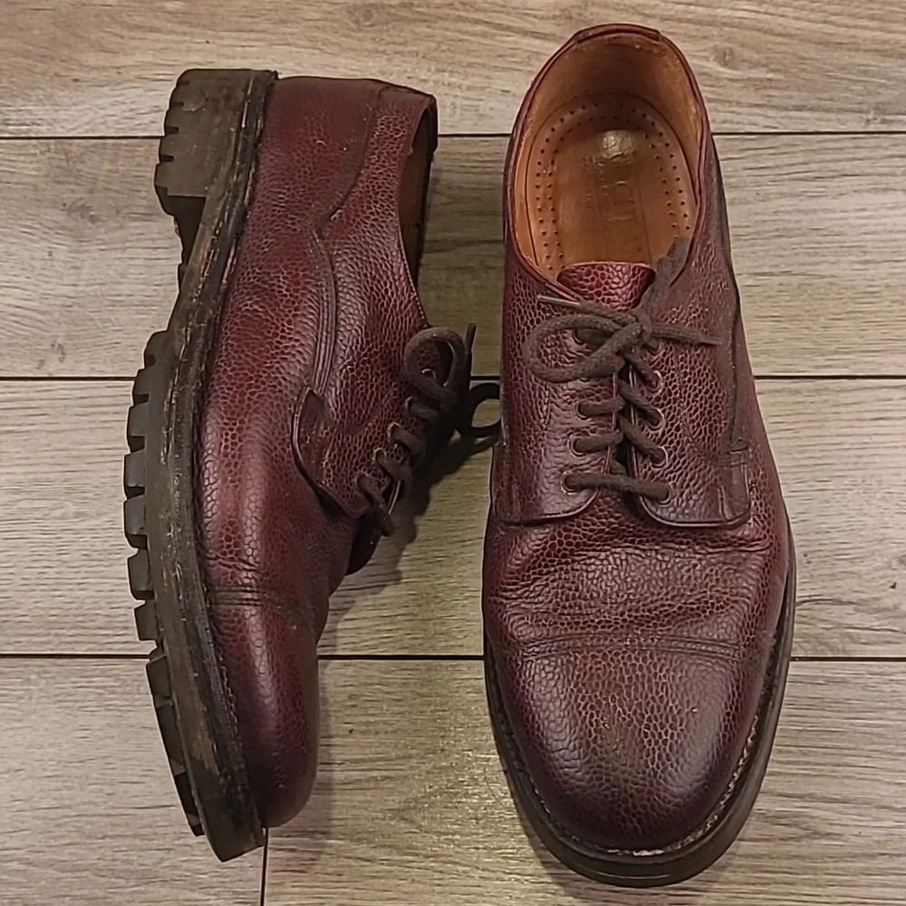 CHEANEY Cairngorm II Burgundy Leather Grain 10 F (EU) / 11 F US Derby Mens Shoes